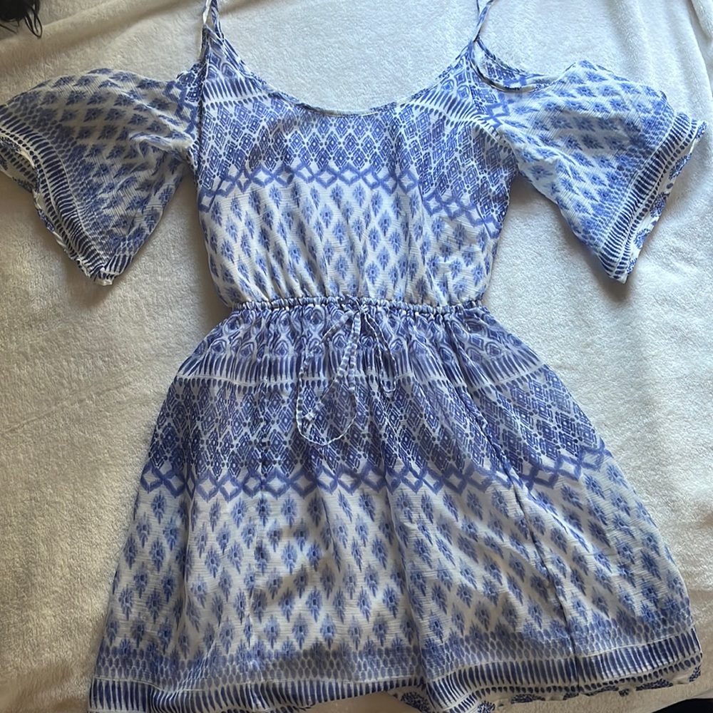 Hollister Dress, size S, blue and white